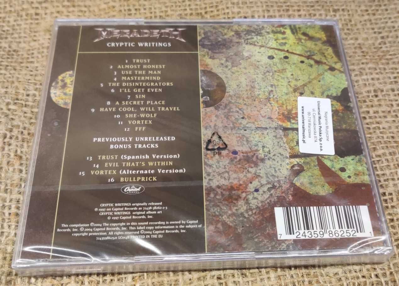 Megadeth - Cryptic Writings, nowa płyta CD