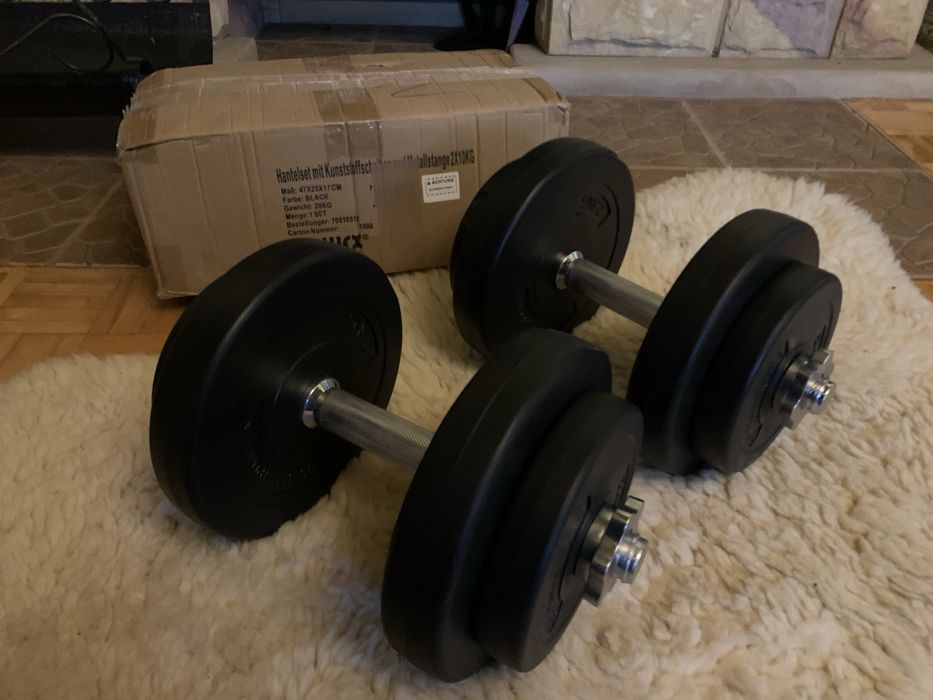 Hantle 2x10kg NOWE hantelki regulowane 20kg obciążenie siłownia