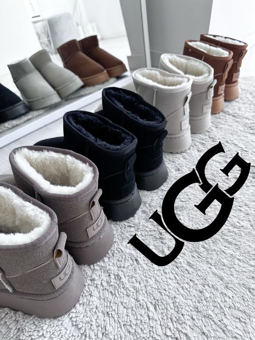 Уггі з значком UGG на платформі, угги UGG platform