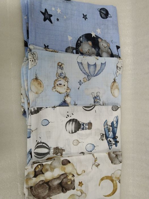 Pieluchy tetrowe pieluszki pielucha tetrowa z nadrukiem wzorem 4szt