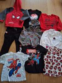 Bluzy Spiderman, spodnie, koszule r.110/116