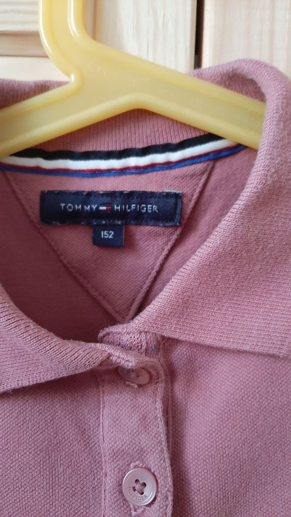 Bluzka Tommy Hilfiger 152 brudny róż longsleeve