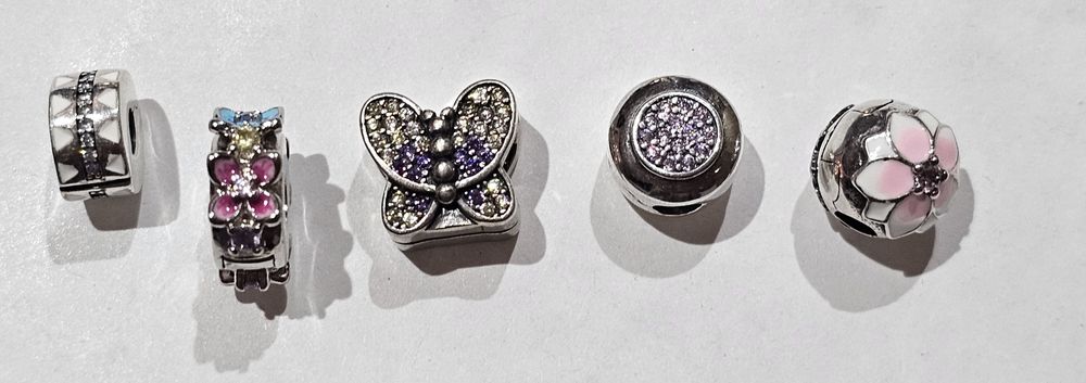 Zawieszka charms klipsy srebro s925