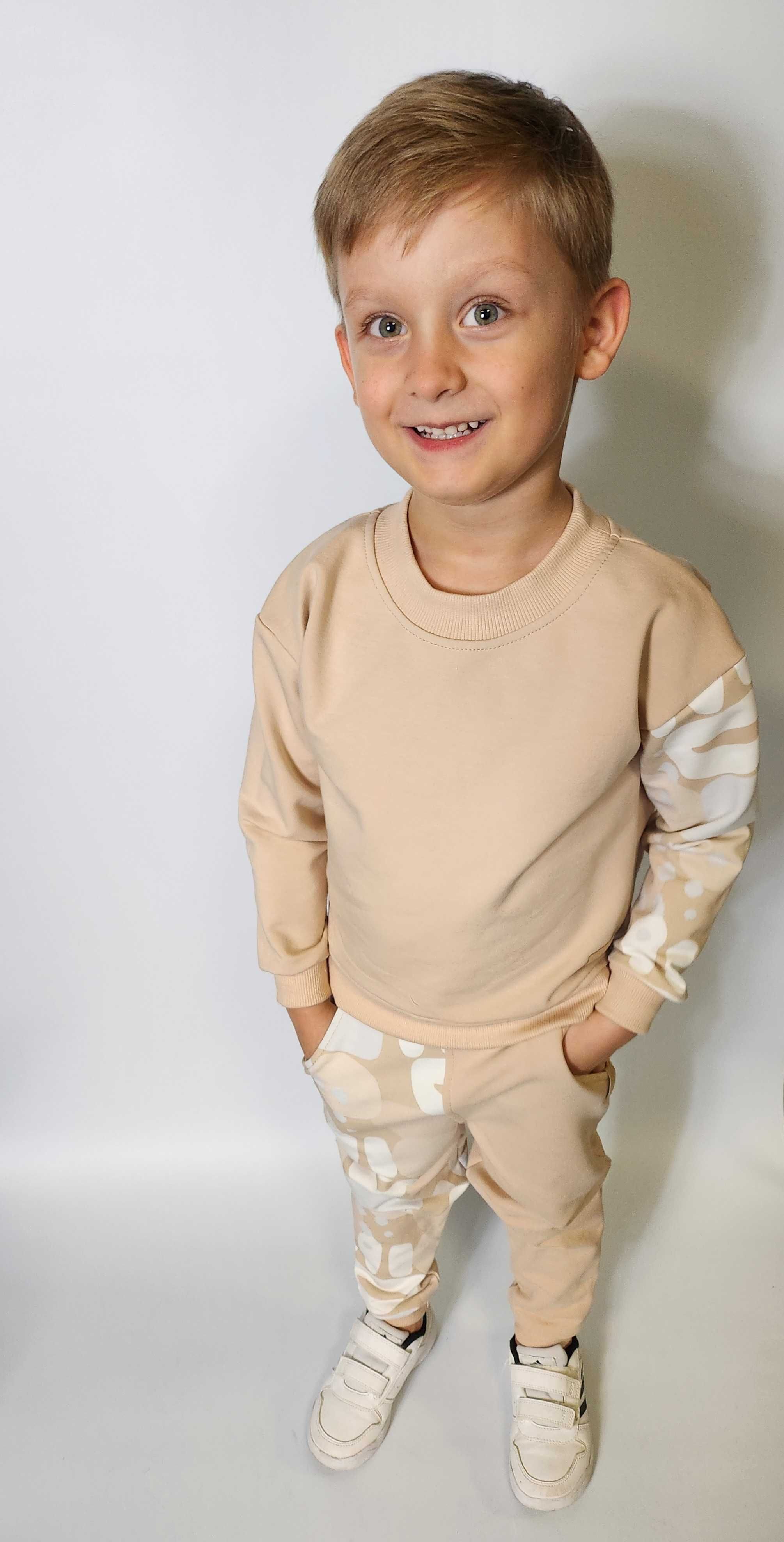 ! HIT ! Dres dziecięcy beżowy- komplet , idealny na wiosnę , unisex