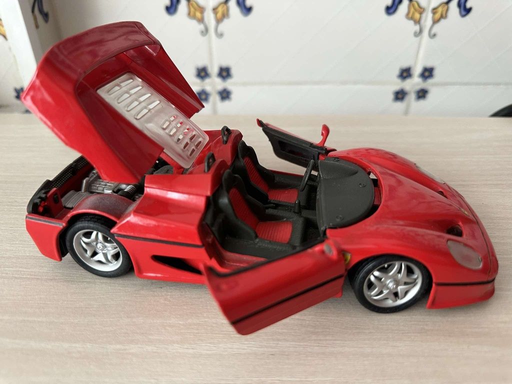 carros metal Ferrari F50 1/24 miniaturas vintage Shell maisto coleçao