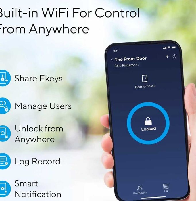 Ultraloq Bolt Smart WiFi Deadbolt Fingerprint Edition