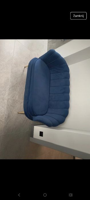 Fotel muszelka chabrowy