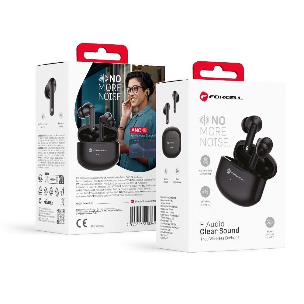 FORCELL F-AUDIO Clear Sound słuchawki bezprzewodowe bluetooth TWS cz