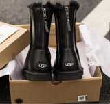 Шикарные натуральные угги UGG Zip Short с молниями средней высоты