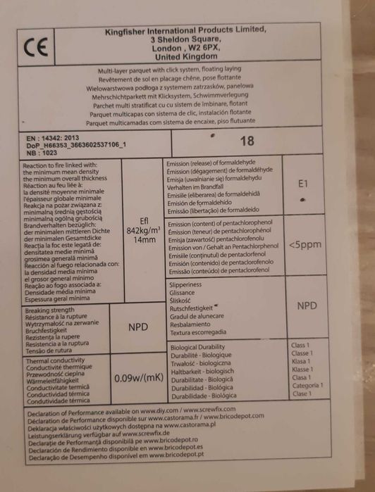 Deska podłogowa nowa trójwarstwowa Isaberg 14 X 190 X 1210 mm GoodHome
