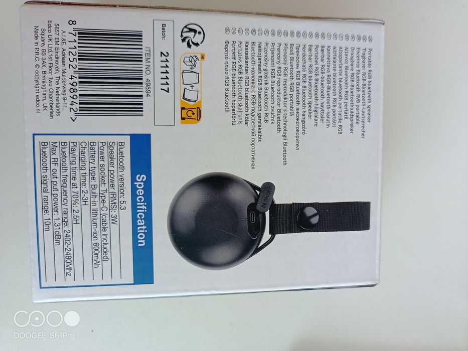 Głośnik Bluetooth LED