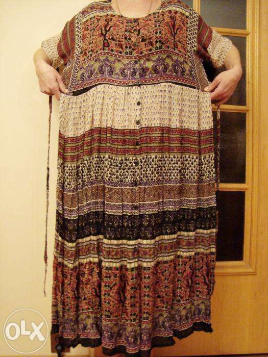 Kolorowa sukienka na upalne dni Lata roz.42/44 XL