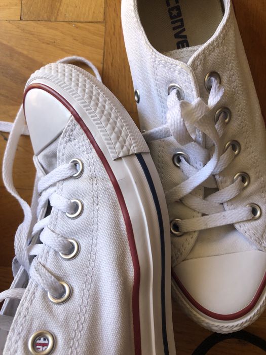 Converse białe niskie low white all star trampki 36,5