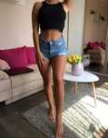 Jeansowe szorty z wysokim stanem H&M 36