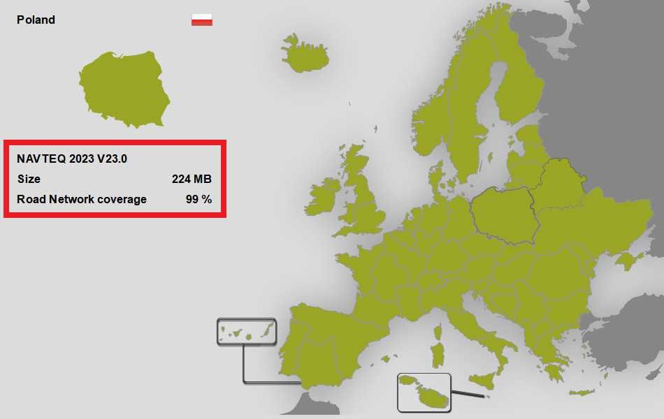 Mapa Mercedes Becker Map Pilot Europa Polska 2023 v23.0 - ONLINE