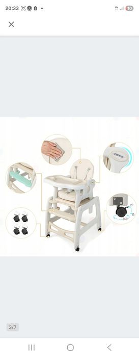 Krzesło do karmienia 3w1
