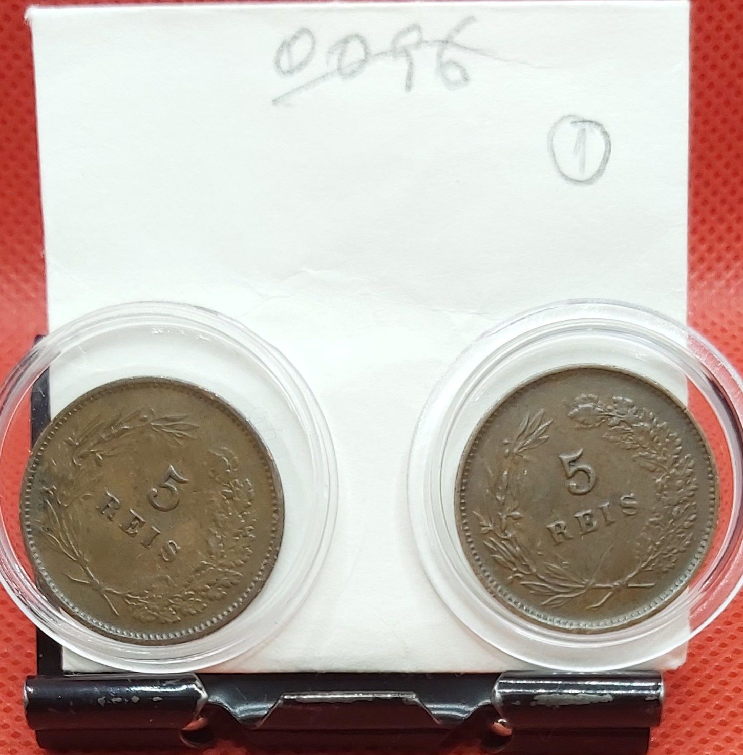 2 moedas de 5 reis D. Carlos