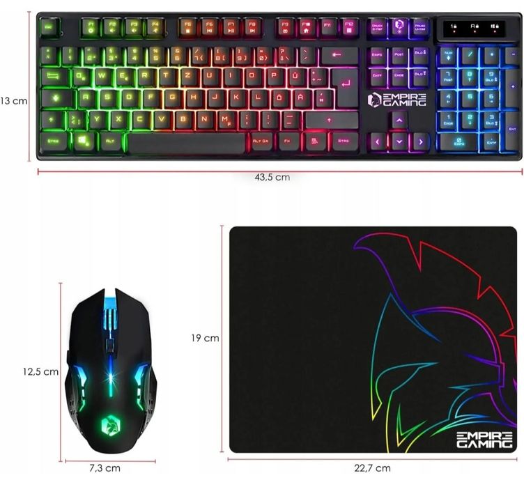 Klawiatura i Myszka z Podkladka EMPIRE GAMING
