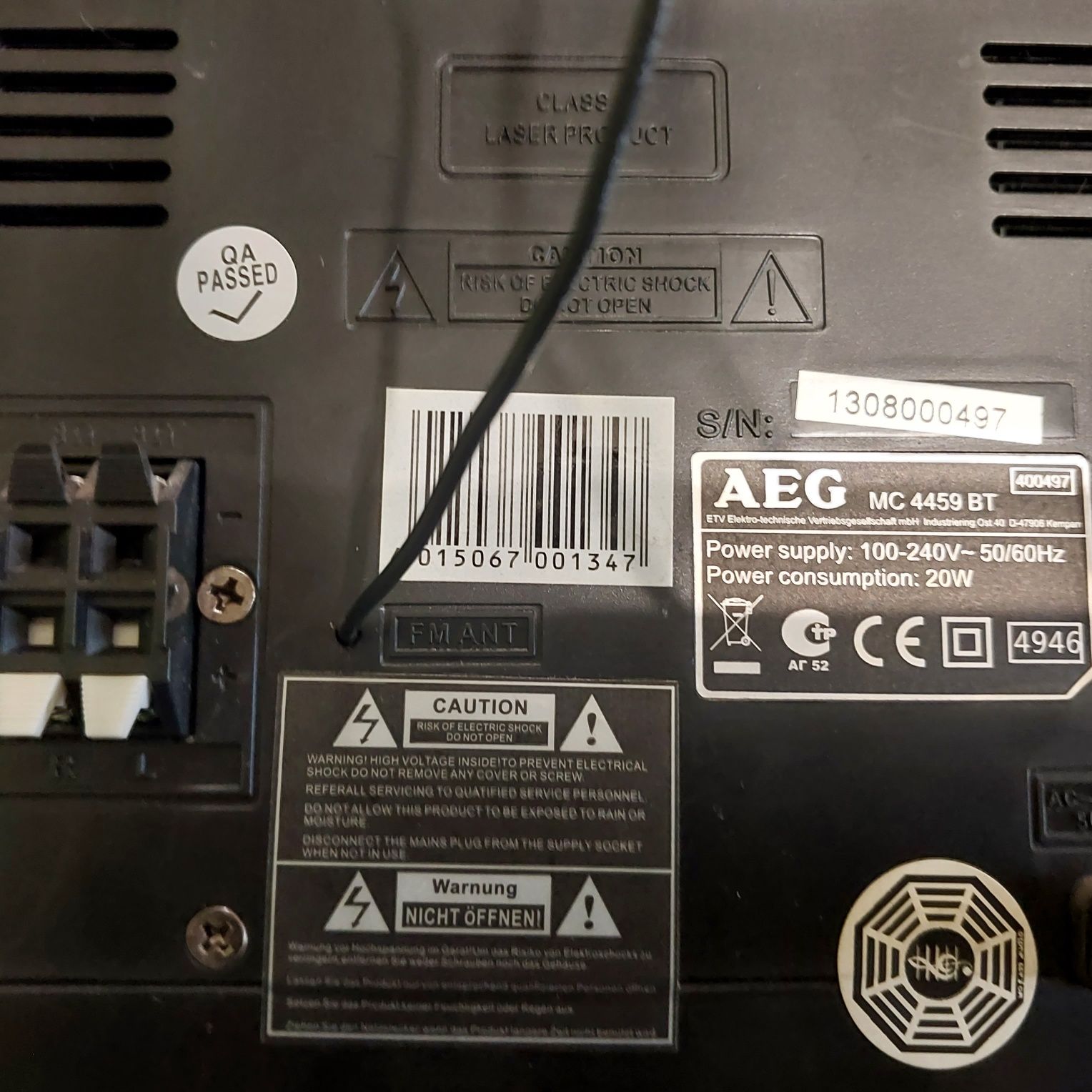 Mini wieża AEG Mc4459. BT