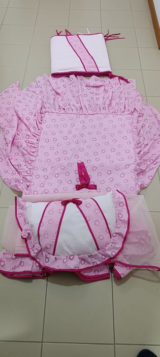 Conjunto edredom de cama de grades bebê