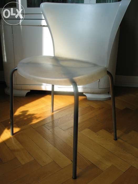 krzesla bialy, polprzezroczysty super design