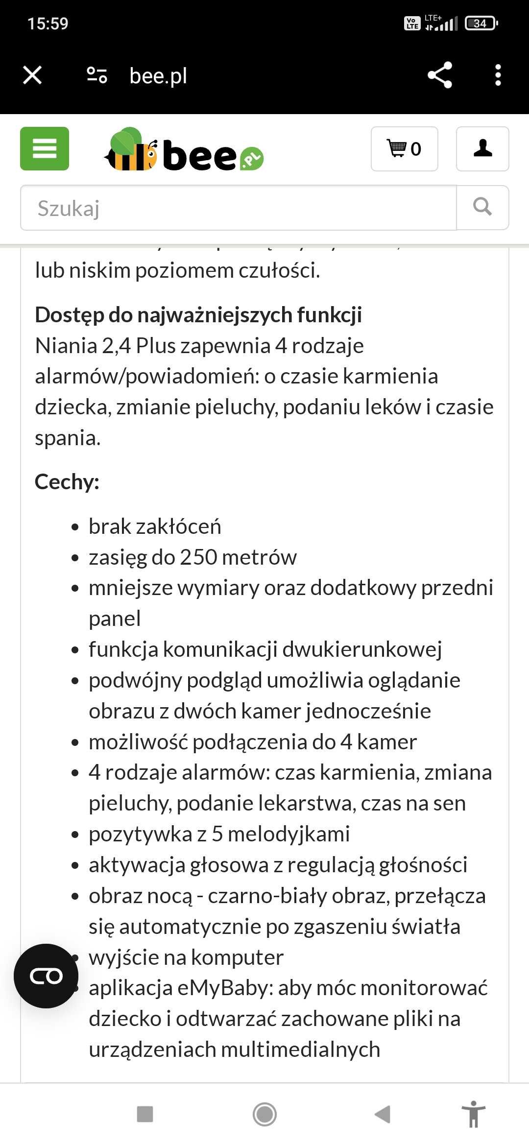 Niania elektroniczna Miniland 2.4
