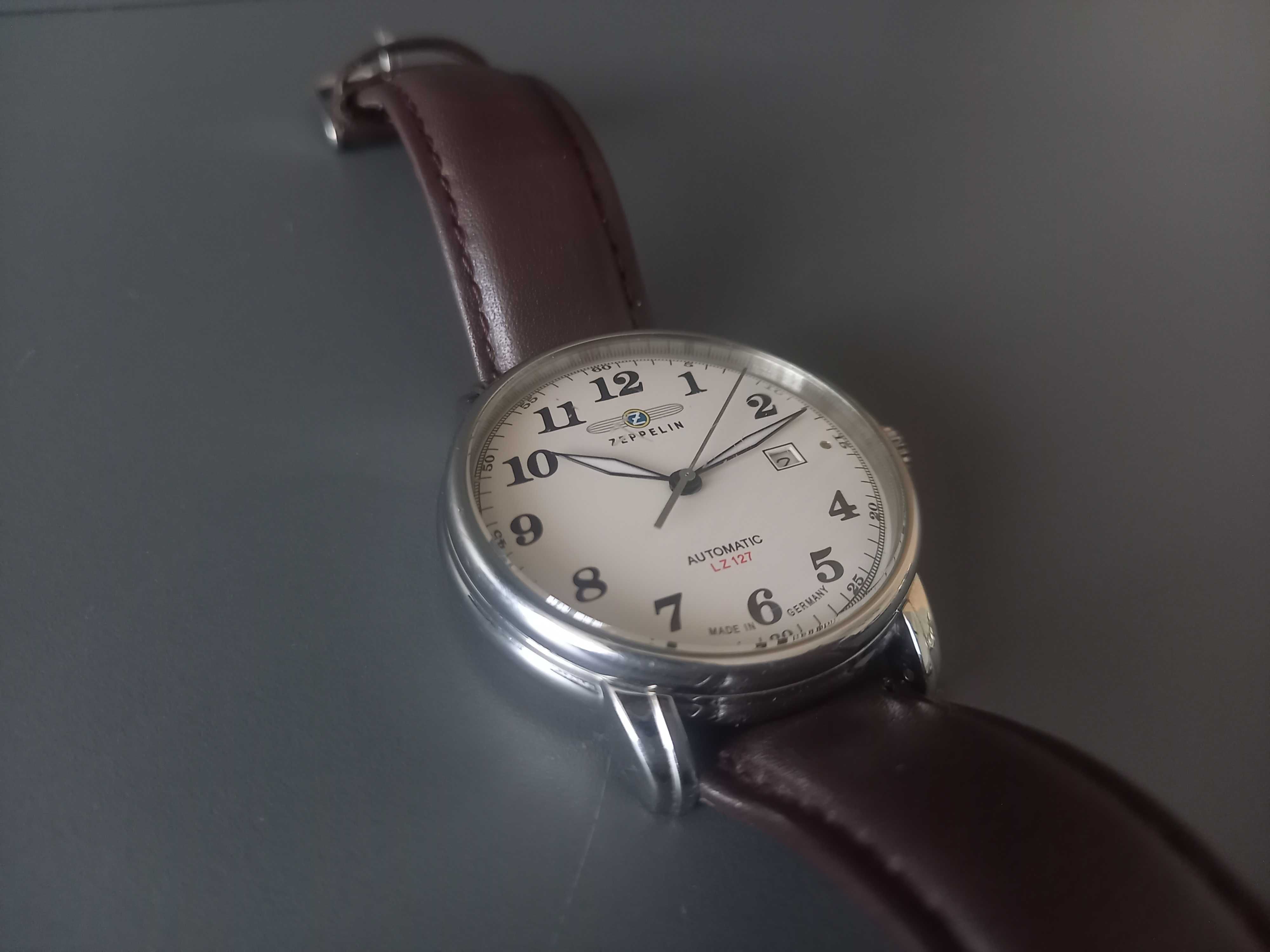 Zegarek automatyczny Zeppelin LZ127 Automatik, brązowy pasek skórzany