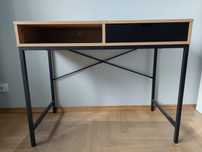 Ikea biurko/ toaletka loft dąb I metal 95cm/48cm/75cm
