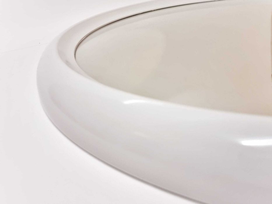 Espelho branco redondo 60cm