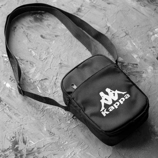 Мужская сумка мессенджер KAPPA Small черная через плечо барсетка Каппа