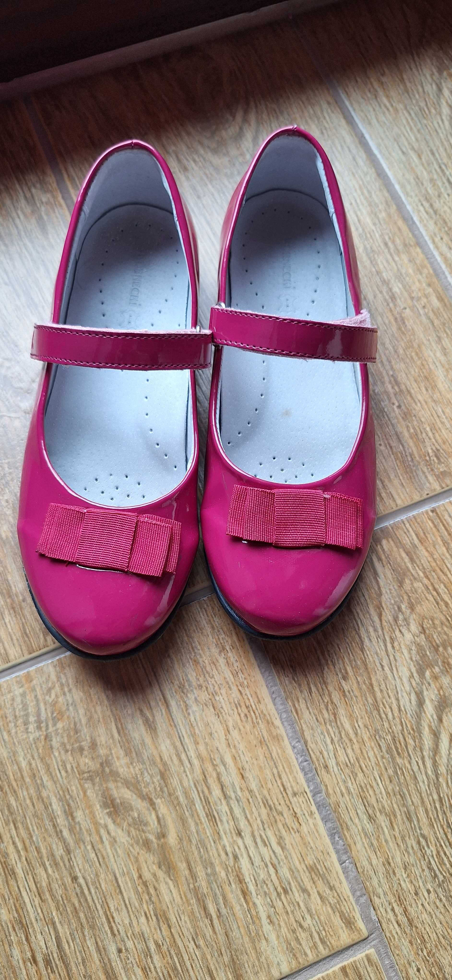 Buty, półbuty, lakierki, Kornecki r.34 fuksja, rozowy
