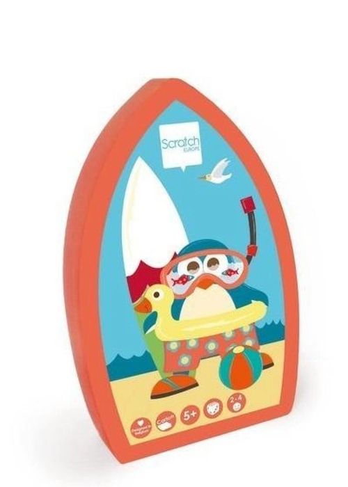 Gra logiczna - Karty Znajdź Pingwina Scratch ,105x165 mm