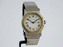 Zegarek Cartier SANTOS Octagon AUTOMATIC Złoto Stal Bransoleta Męski