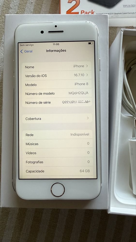 Iphone 8 64Gb, branco, exclente estado
