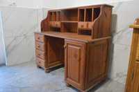 komplet mebli z drewna sosnowego: regał, biurko, szafa, łóżko, krzesła