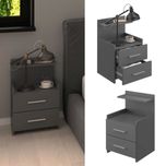 Vicco Stolik nocny Antracyt 40 x 62 cm, Alpin