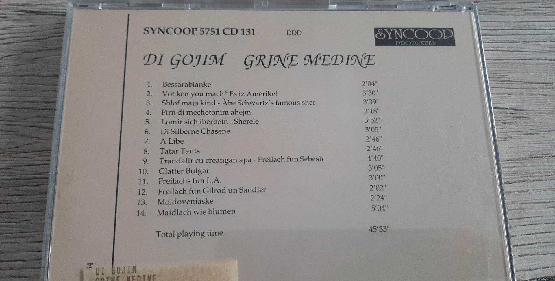 Di Gojim holenderska grupa muzyczna CD
