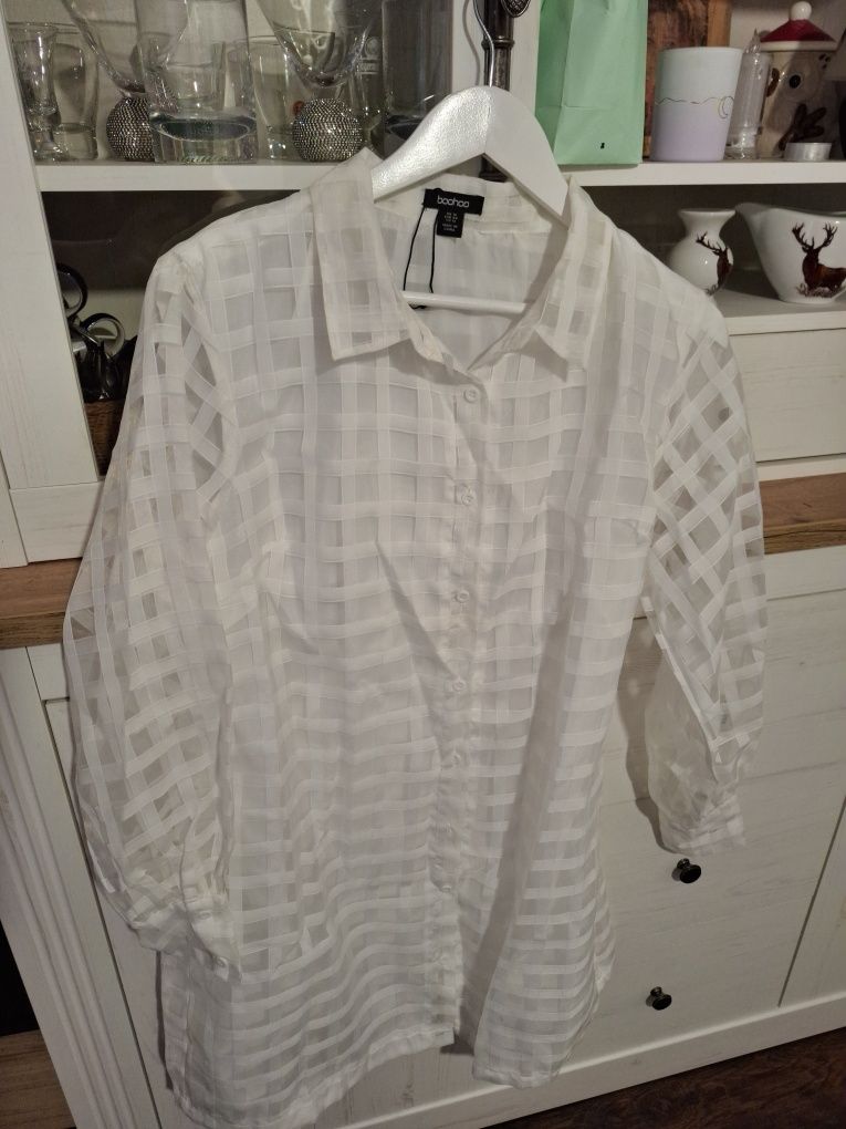 Nowa biała sukienka koszula L XL