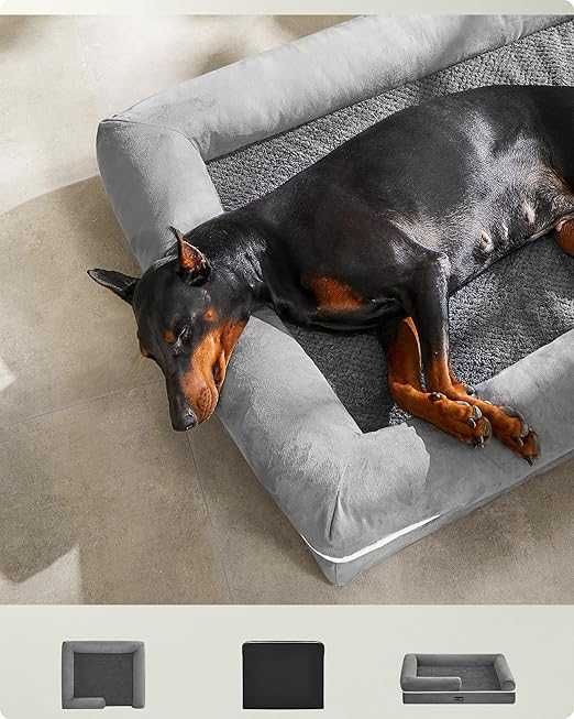 Ortopedyczne legowisko dla psa, poduszka, miękka wyściółka, krawędzie