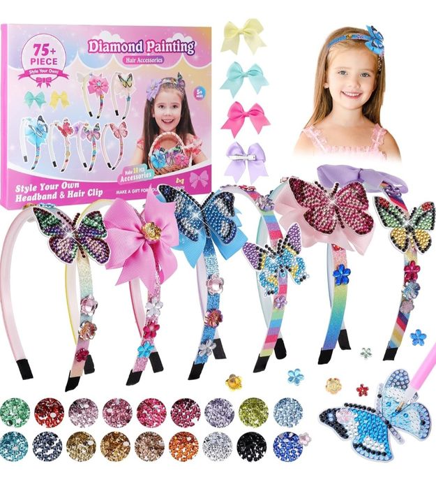 Zestaw do robienia opasek na głowę dla dziewczynek w wieku 5+