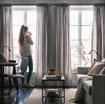 Lniane zasłony IKEA DYTAG 145x300