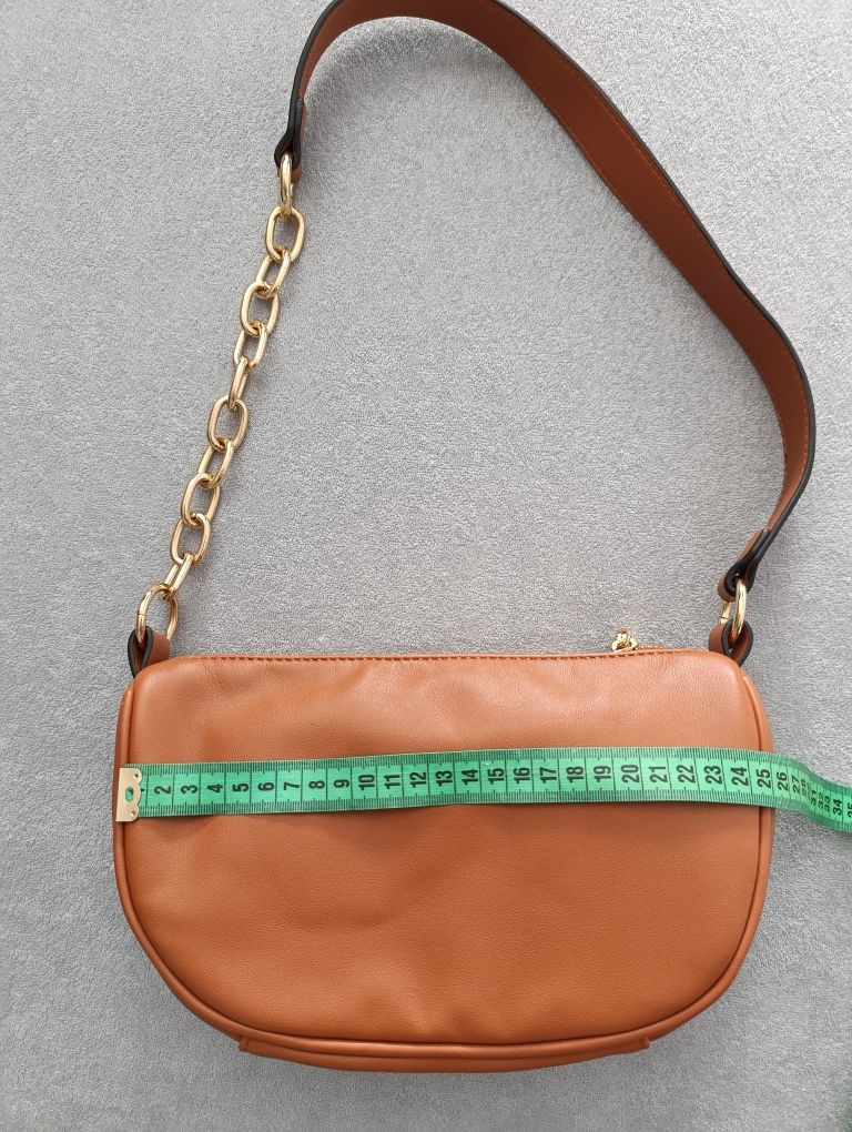 Nowa torebka Orsay camel beż, złoty łańcuch