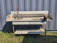 Stół warsztatowy aluminiowy z Imadłem 170x70x85 60kg solidny falbanek