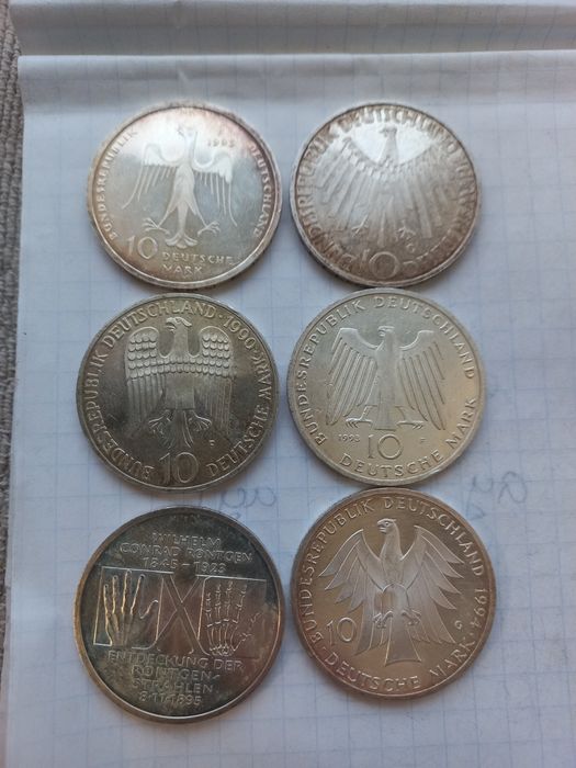 10 марок ФРГ серебро