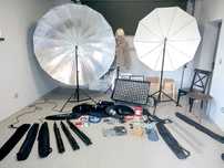 Wyprzedaż studia Fotograficznego obiektywy lampy filtry blendy itp.