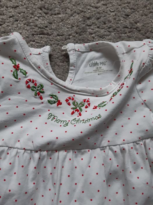 Legginsy świąteczne bluzka świąteczna Zestaw świąteczny 86 cm