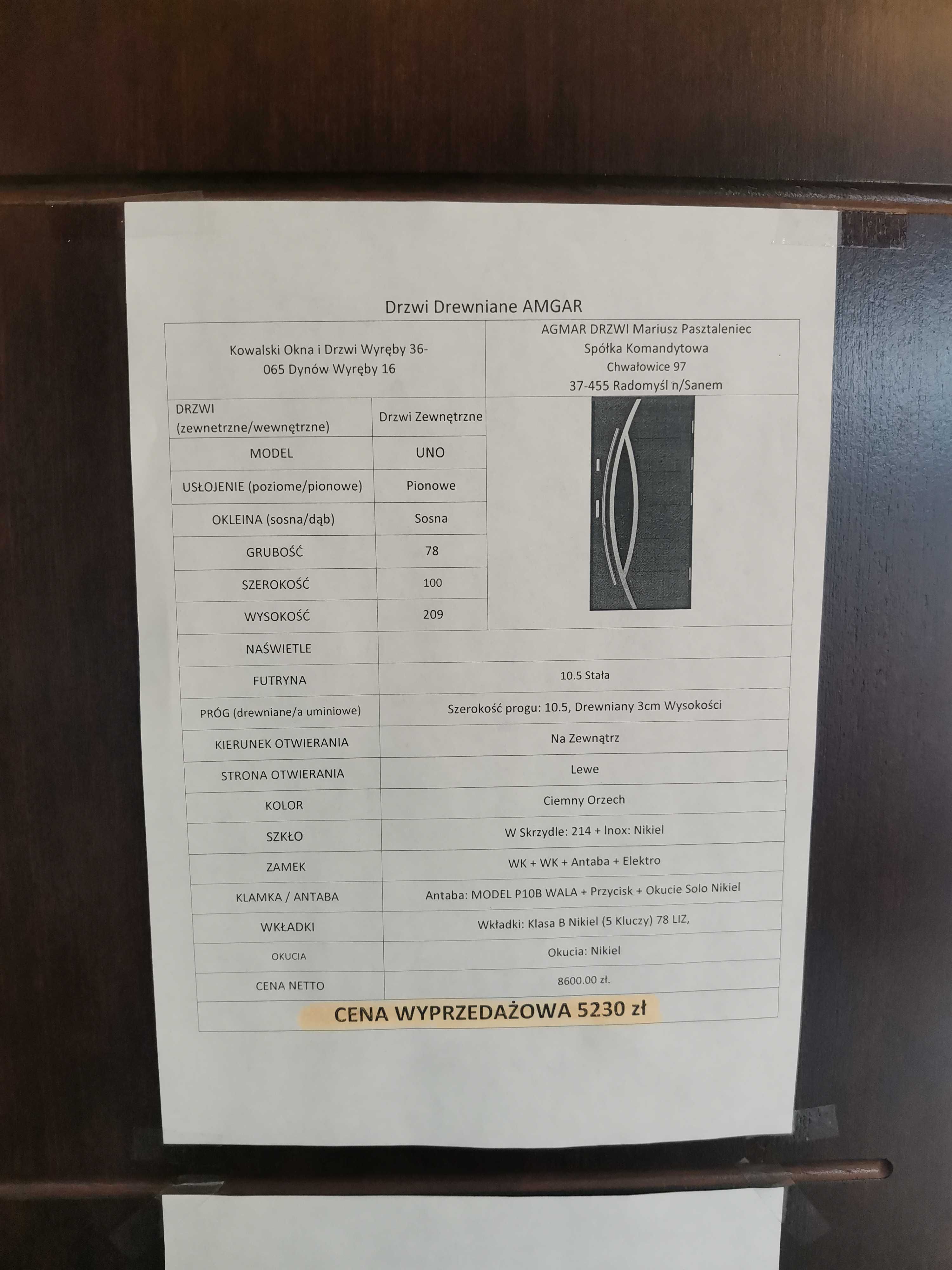 Drzwi zewnętrzne Agmar #z9