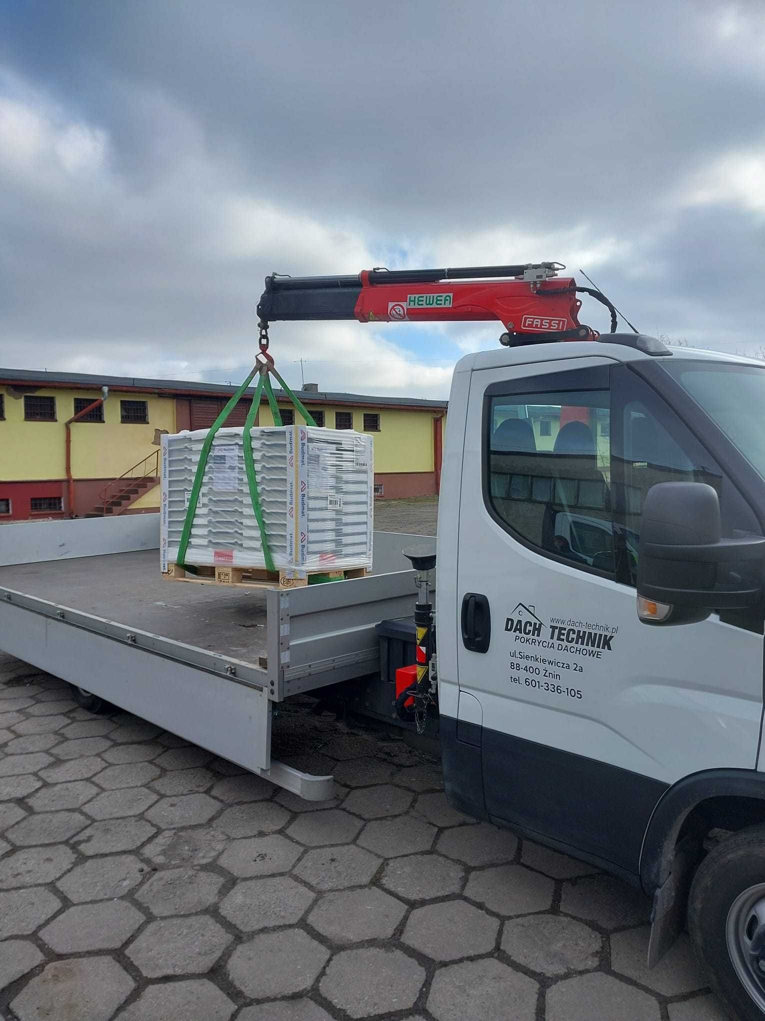 Blachodachówka modułowa Venecja- transport z rozładunkiem HDS