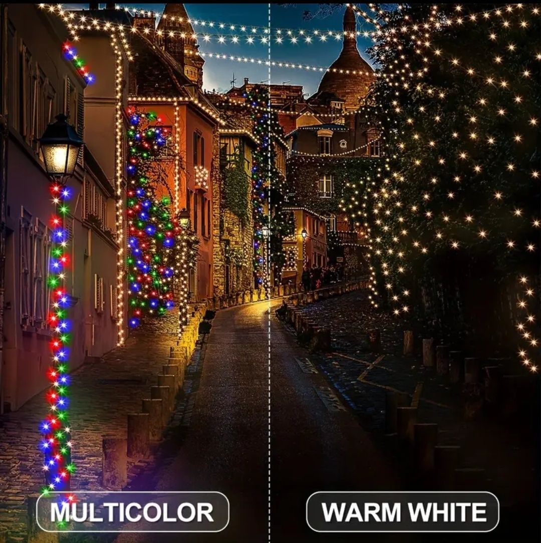 Świetne lampki solarne LED -7 metrów i 50 wielokolorowych lampek!!