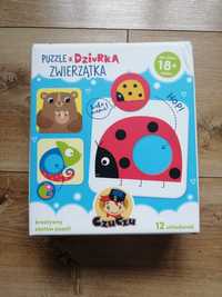 CzuCzu, Puzzle z dziurką. Zwierzątka, 18m+